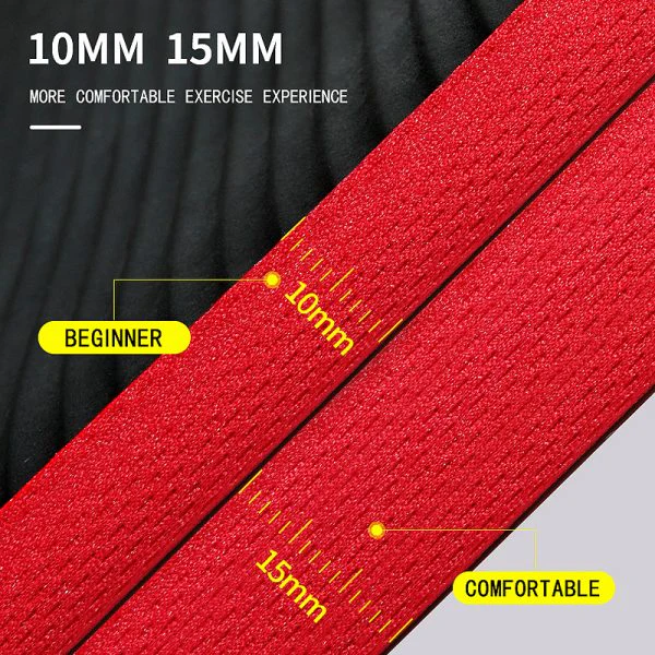 High-density workout mat: Men's fitness pad in a spacious home gym, designed for yoga, pilates, and floor exercises.