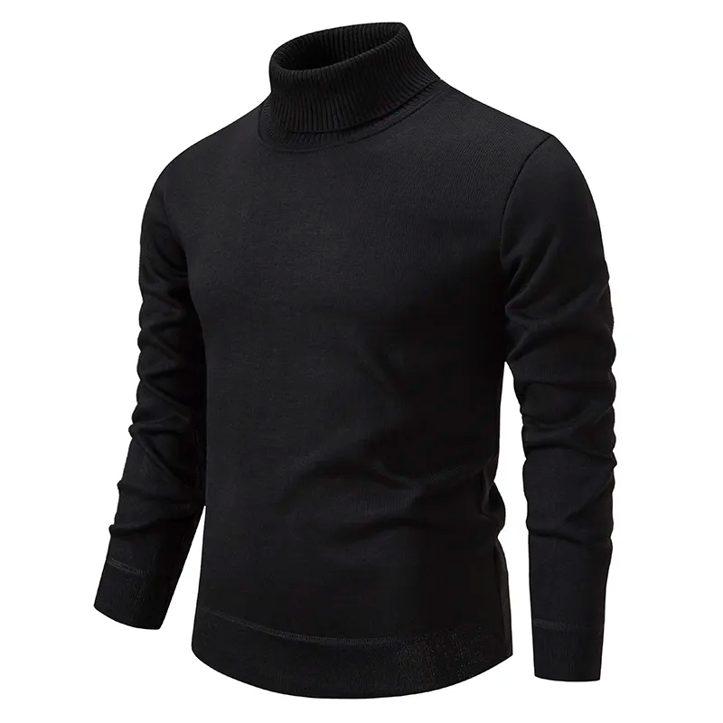 Versatile men's sweater featuring a high neck and knit design, perfect for stylish fall layering.