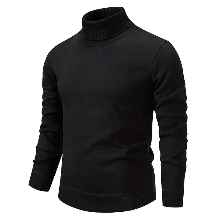 Versatile men's sweater featuring a high neck and knit design, perfect for stylish fall layering.