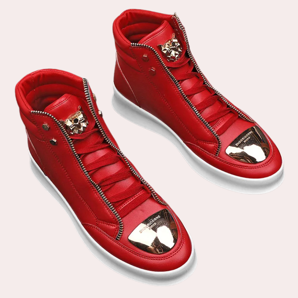 Versatile men's high top sneakers; comfortable athletic style footwear for modern urban fashion.