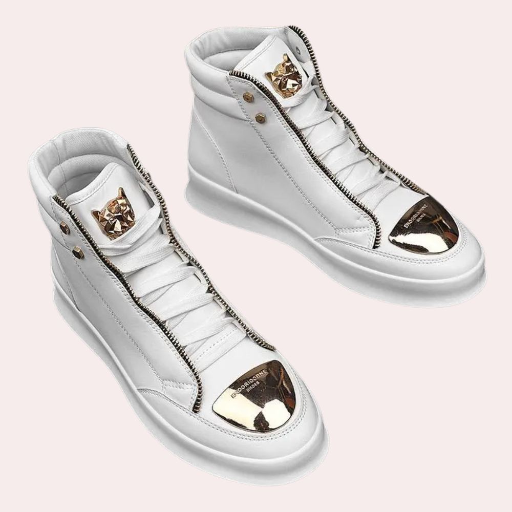 Comfortable men's high top casual shoes; fashion footwear perfect for urban style and everyday wear.