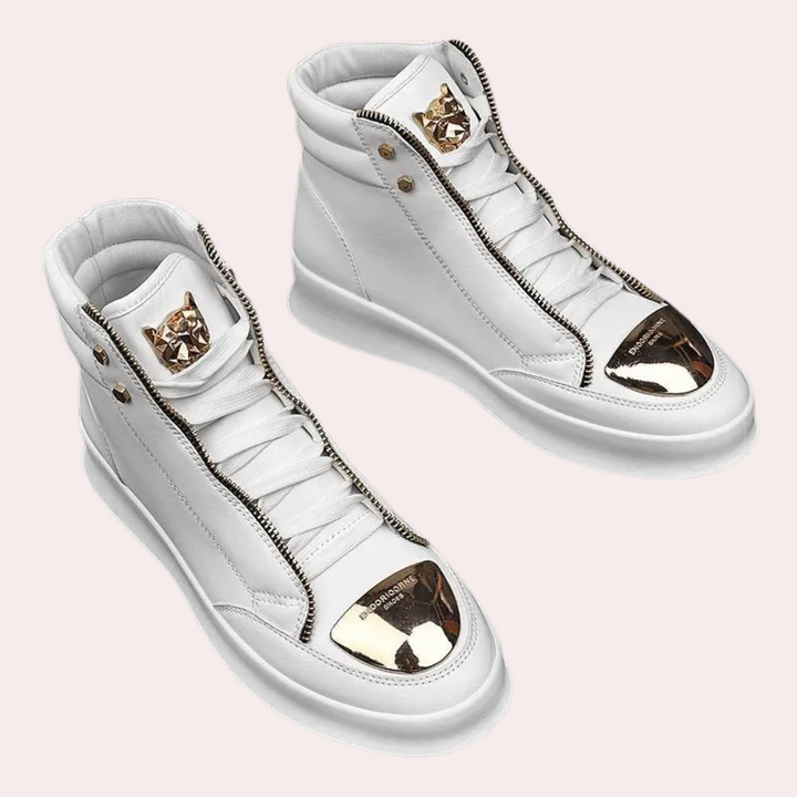 Comfortable men's high top casual shoes; fashion footwear perfect for urban style and everyday wear.