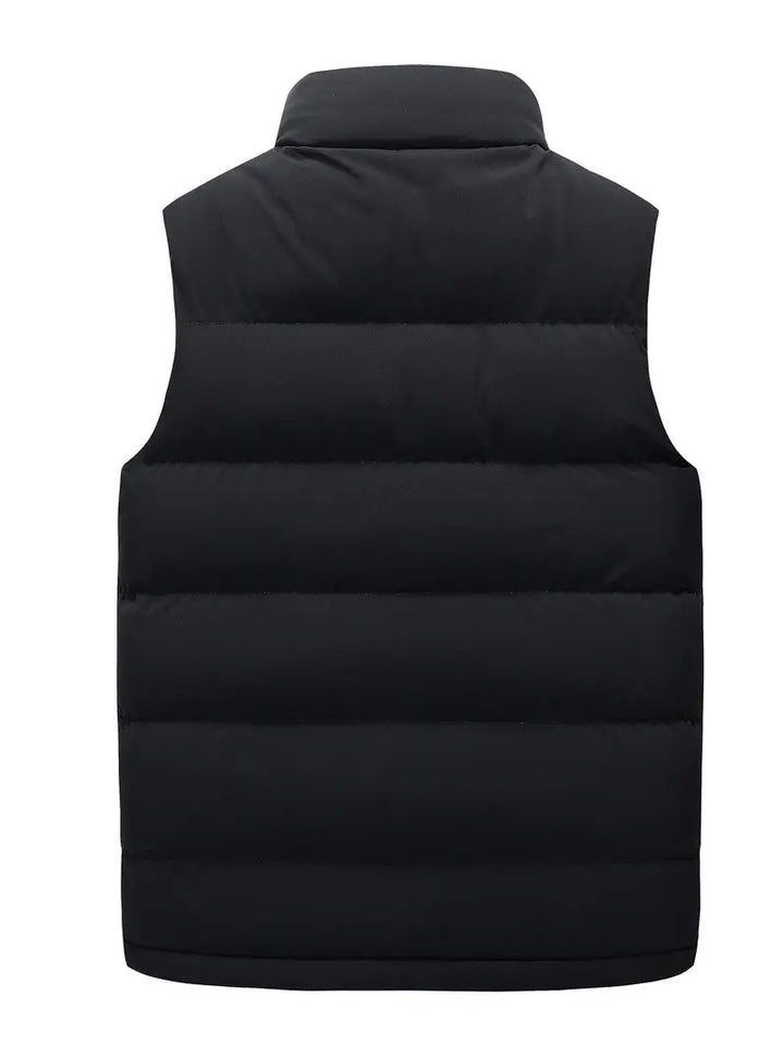 Versatile men's smart casual zip gilet. Ideal insulated vest for layering in cool weather. Great fall fashion.
