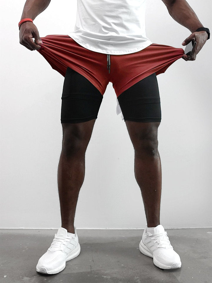 Back view: Men's Kinetic Mesh gym shorts. Performance design for ultimate comfort & flexibility.