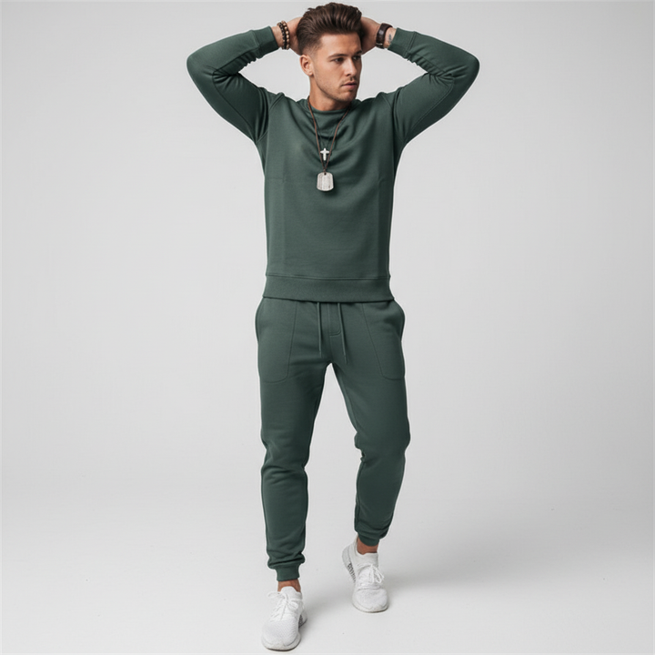 Men's Kirk dynamic performance tracksuit set for training, sports, and active lifestyles. Athletic wear for men.