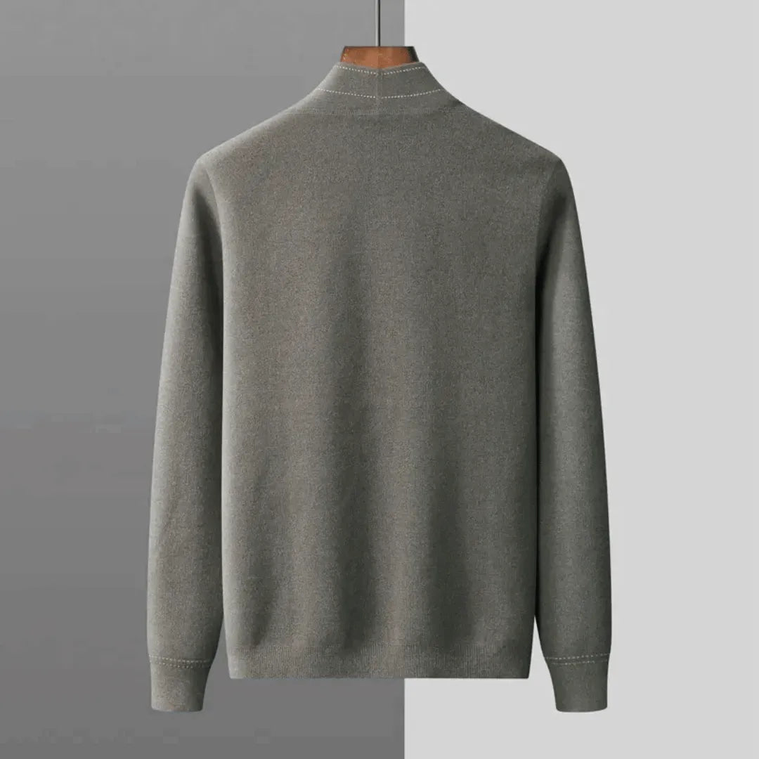 Comfortable men's knit cardigan, a versatile layering piece for smart casual and everyday fashion.
