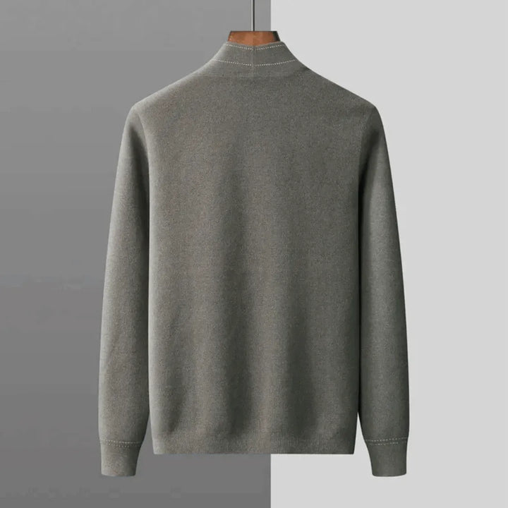 Comfortable men's knit cardigan, a versatile layering piece for smart casual and everyday fashion.