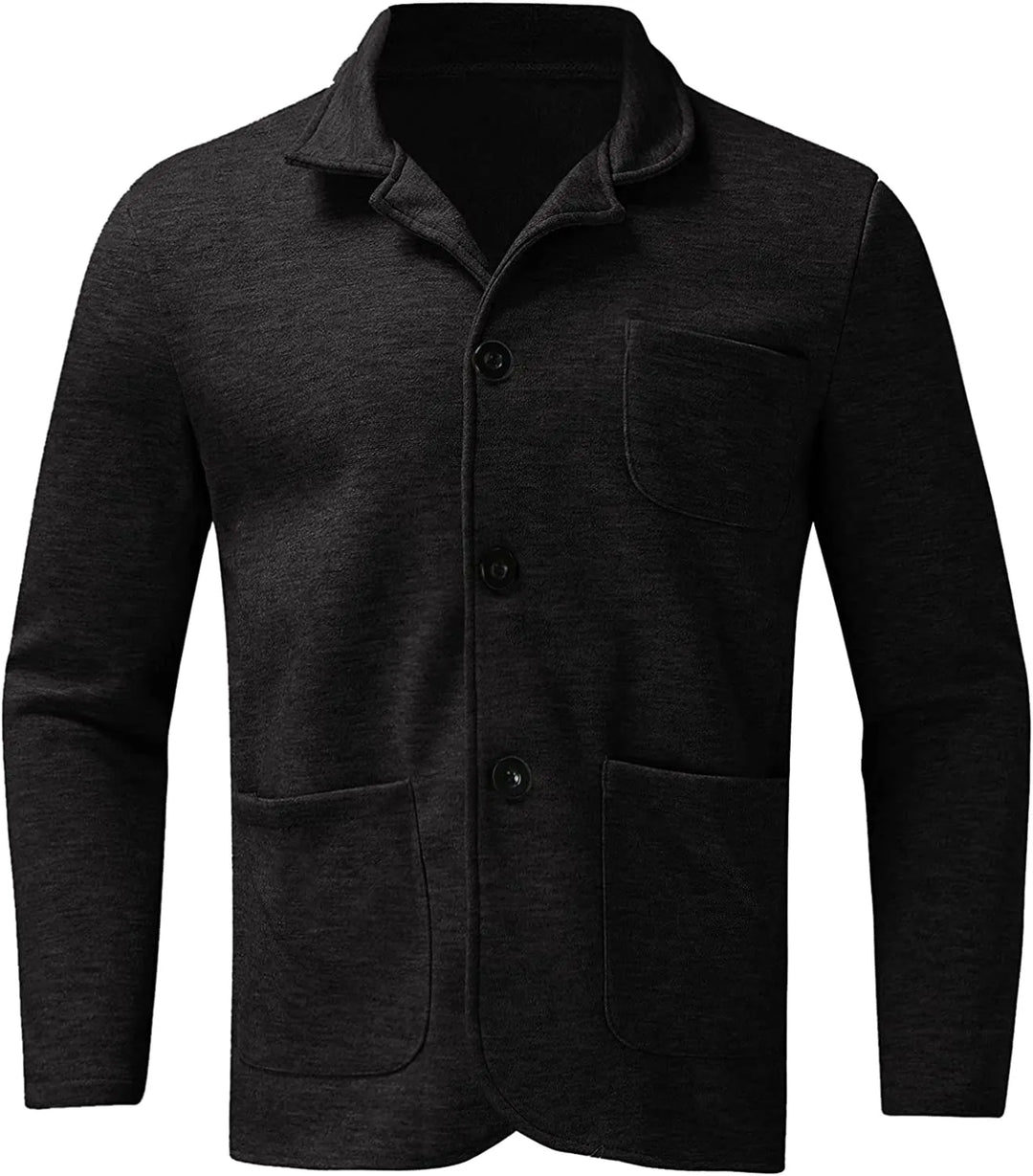 Structured men's blazer, a modern casual jacket for everyday and office versatility.