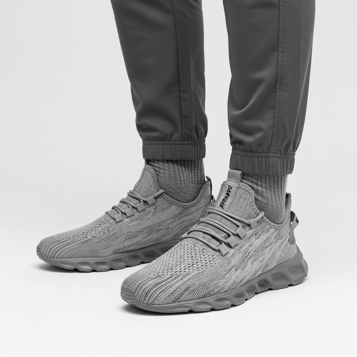 Everyday men's athletic sneakers, Jake, offering lightweight comfort & a flexible knit design for versatile use.