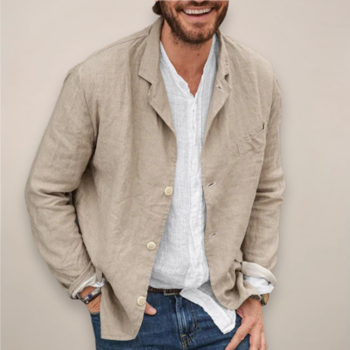 Men's lightweight blazer jacket, perfect for casual style & everyday wear. Relaxed fit for versatile fashion.