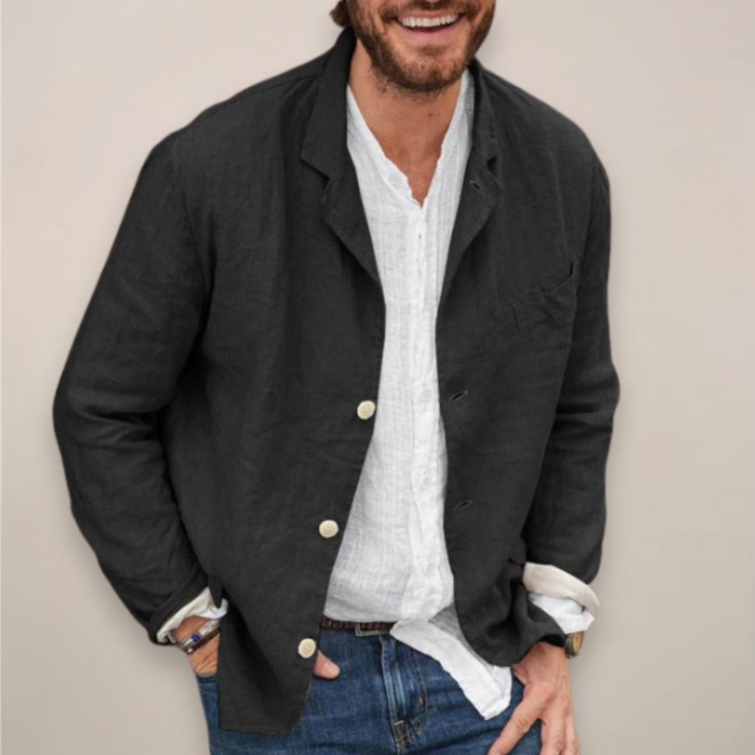 Versatile men's lightweight blazer jacket, essential stylish outerwear for effortless everyday fashion.