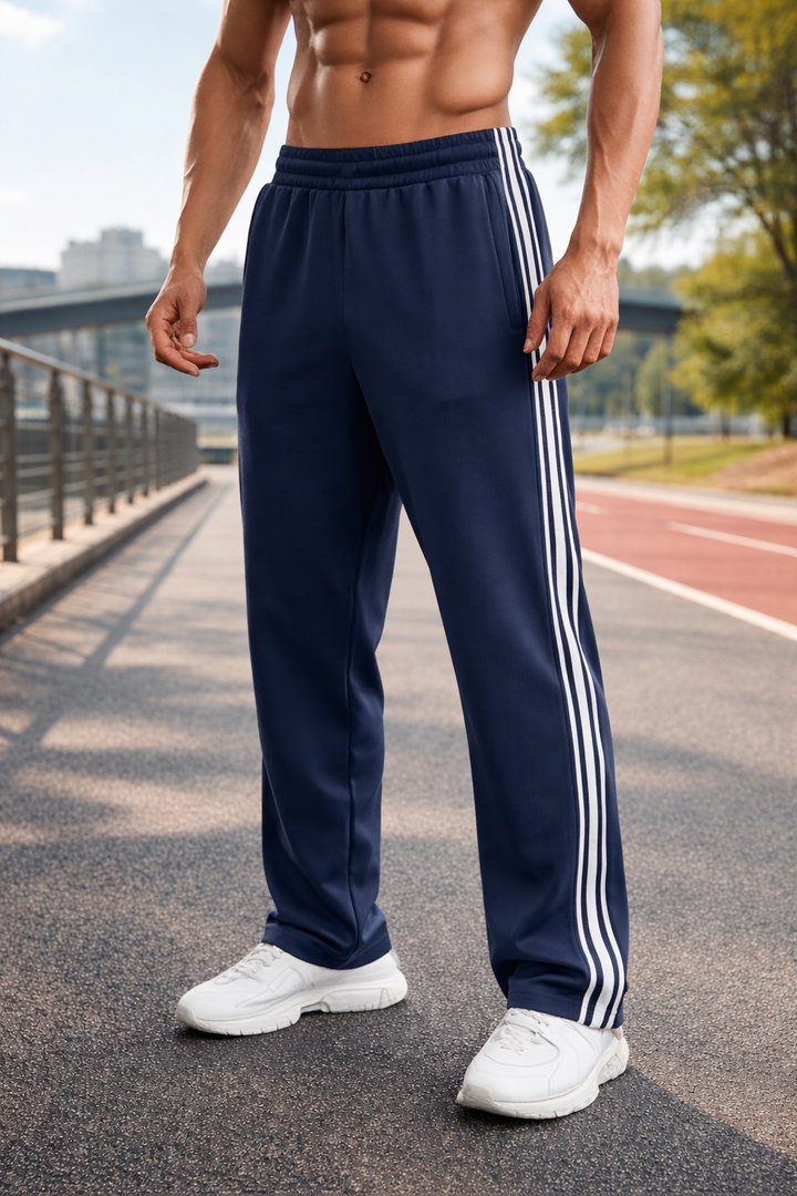 Men's lightweight breathable athletic pants with drawstring waist for training & casual wear.