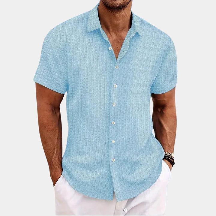 Lightweight & breathable men's shirt, designed for comfort and style during warm weather.