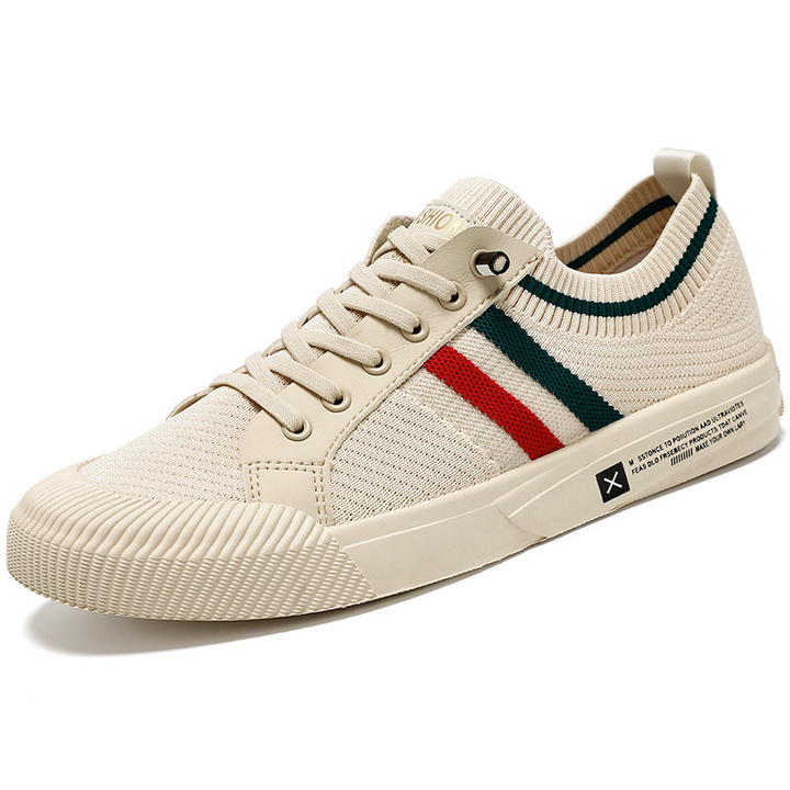 Comfortable & lightweight men's lace-up sneakers. Breathable athletic style footwear for daily walking.