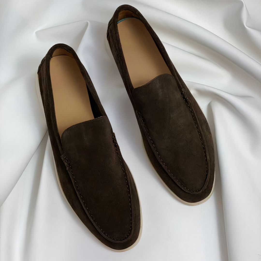 Lightweight men's slip-on comfort loafers, featuring breathable material for all-day wear. Excellent versatile summer shoes.