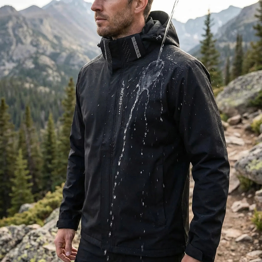 Men's lightweight hooded windbreaker jacket, perfect for outdoor activities.