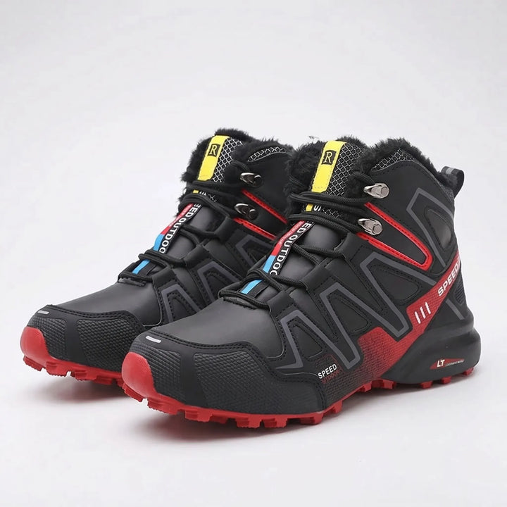 Warm men's insulated winter boots for hiking, offering comfort and protection in snow & cold weather.
