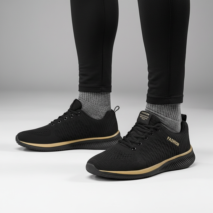 Durable men's lightweight running shoes, engineered for performance, comfort, and versatile everyday athletic footwear.