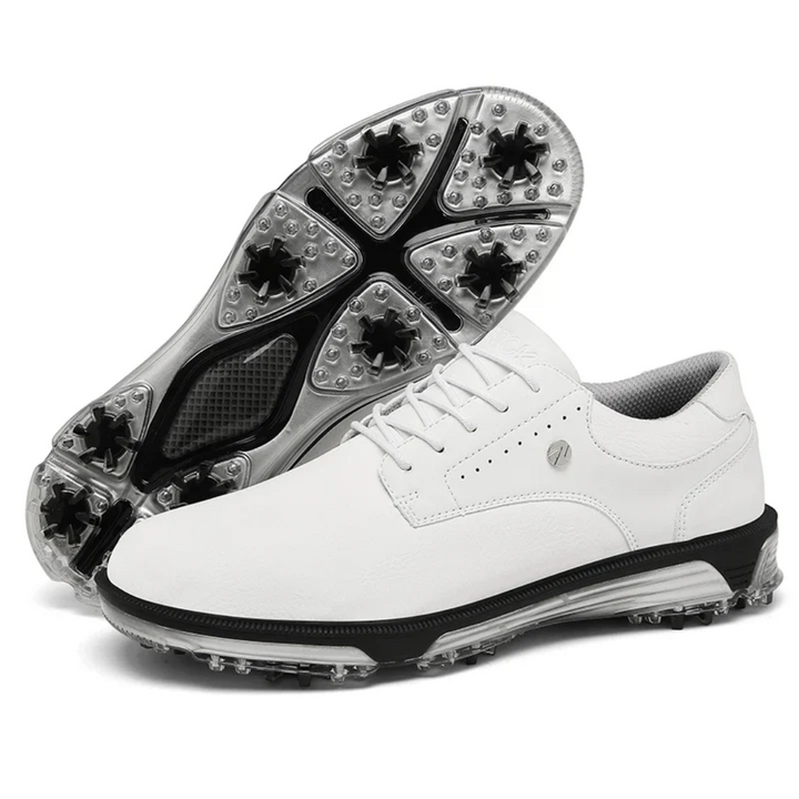 Waterproof men's performance golf shoes, designed for ultimate grip, comfort, and style on the green.