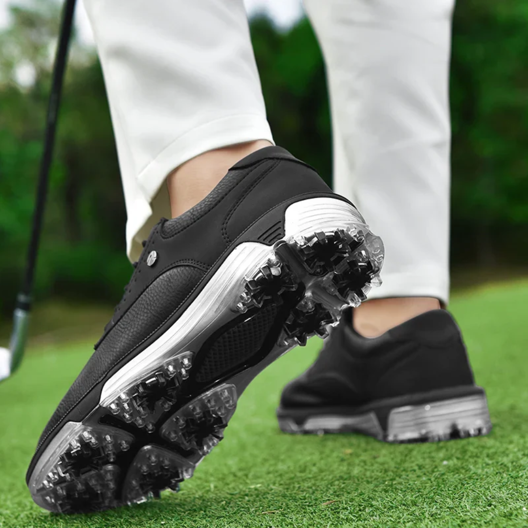 Stylish men's athletic golf shoes, offering advanced grip and performance for competitive play. Limited edition.