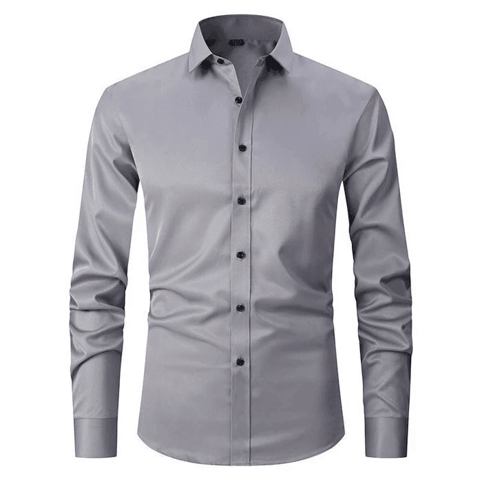 Premium men's long-sleeve formal shirt for a polished professional work and office look.