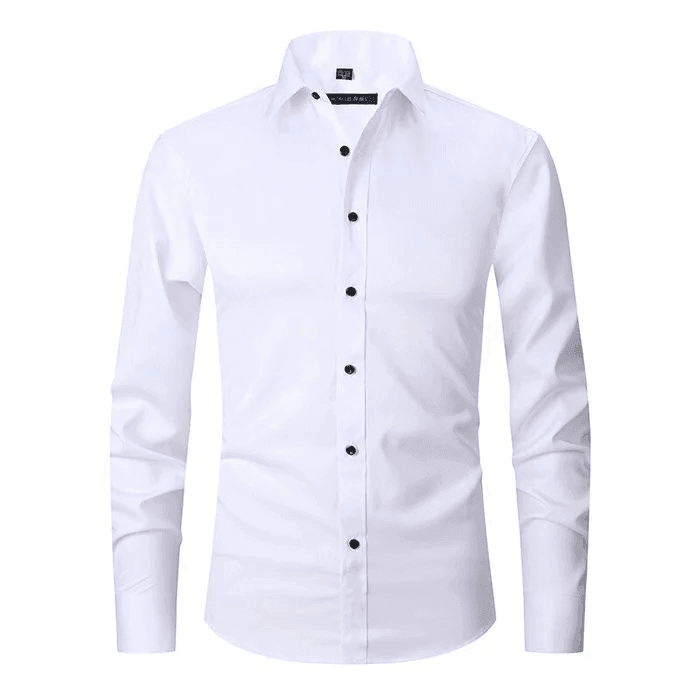 Professional men's dress shirt with long sleeves, perfect for formal office & business casual.