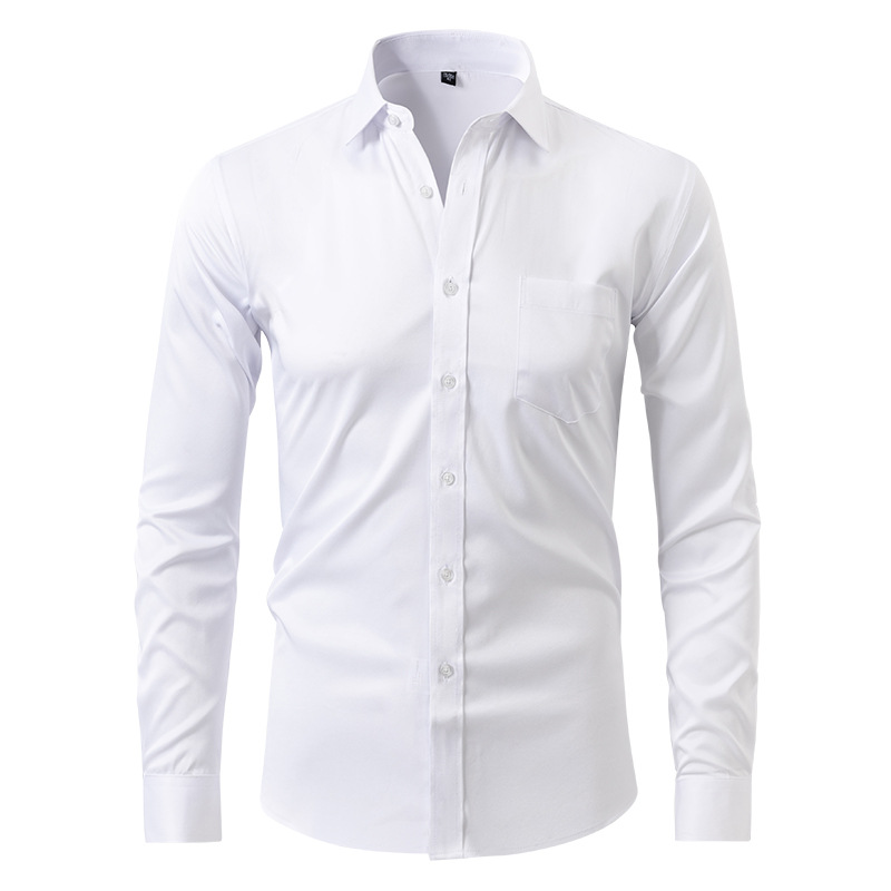 High-quality men's formal long-sleeve shirt for professional office & business casual attire.