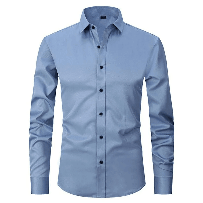 Essential men's long-sleeve dress shirt for business casual, professional work & office fashion.