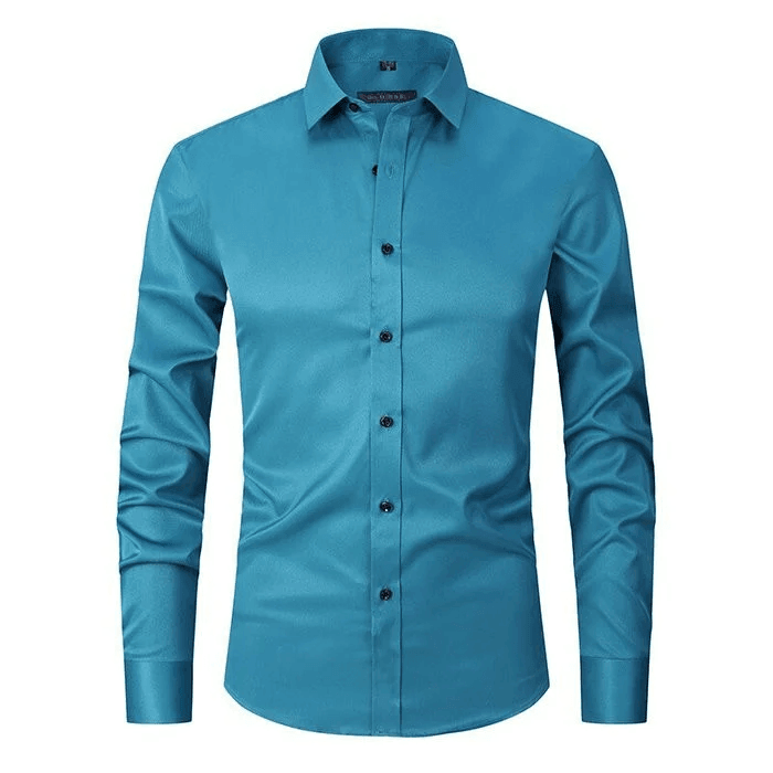 Versatile men's long-sleeve business shirt for office, formal or professional work attire.