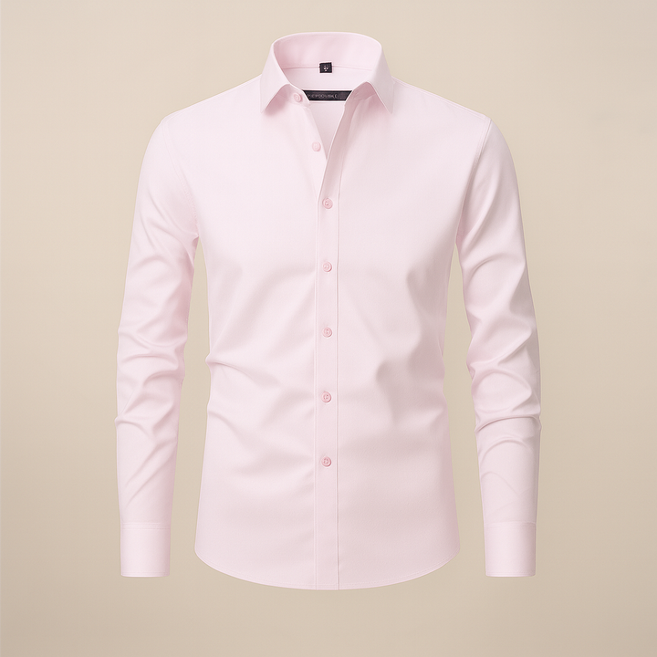 High-quality men's long-sleeve shirt, structured fit, wrinkle-proof, business ready.