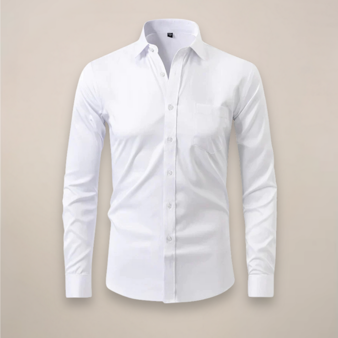 Classic men's long-sleeved shirt, easy care & wrinkle resistant, perfect for workwear.