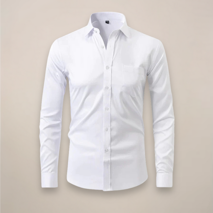 Classic men's long-sleeved shirt, easy care & wrinkle resistant, perfect for workwear.