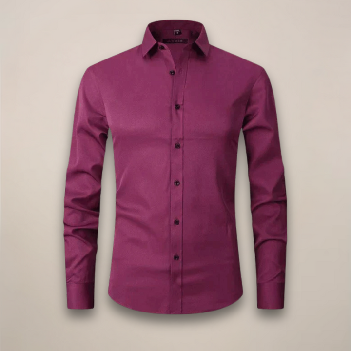 Men's comfortable long-sleeve shirt, structured fit, easy care, ideal for business.