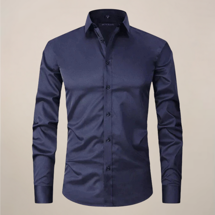 Men's fashion long-sleeve shirt, wrinkle-resistant and structured for everyday style.