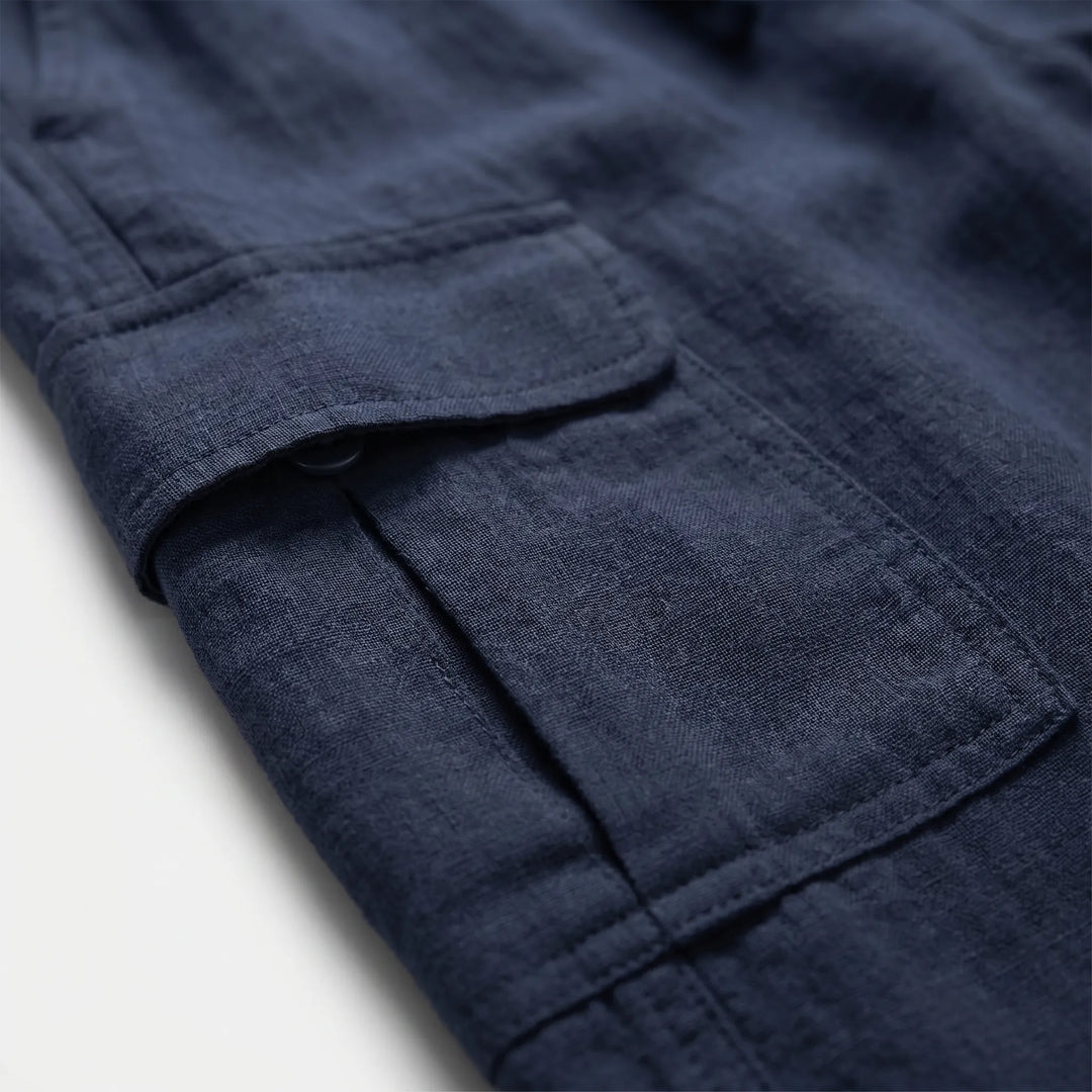 Stylish men's straight leg cargo pants, perfect for summer fashion, warm weather, and casual comfort.