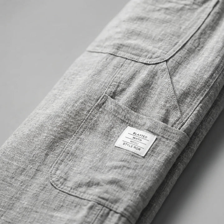 Men's casual cargo pants, loose fit with a drawstring waist. Great for streetwear & comfortable everyday style.