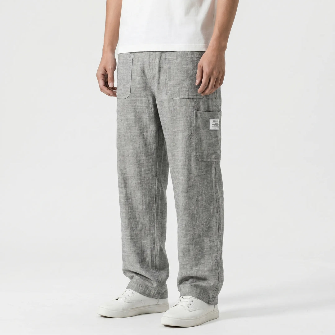 Ultimate comfort men's loose fit pants, straight-leg casual cargo design. Essential for relaxed streetwear.