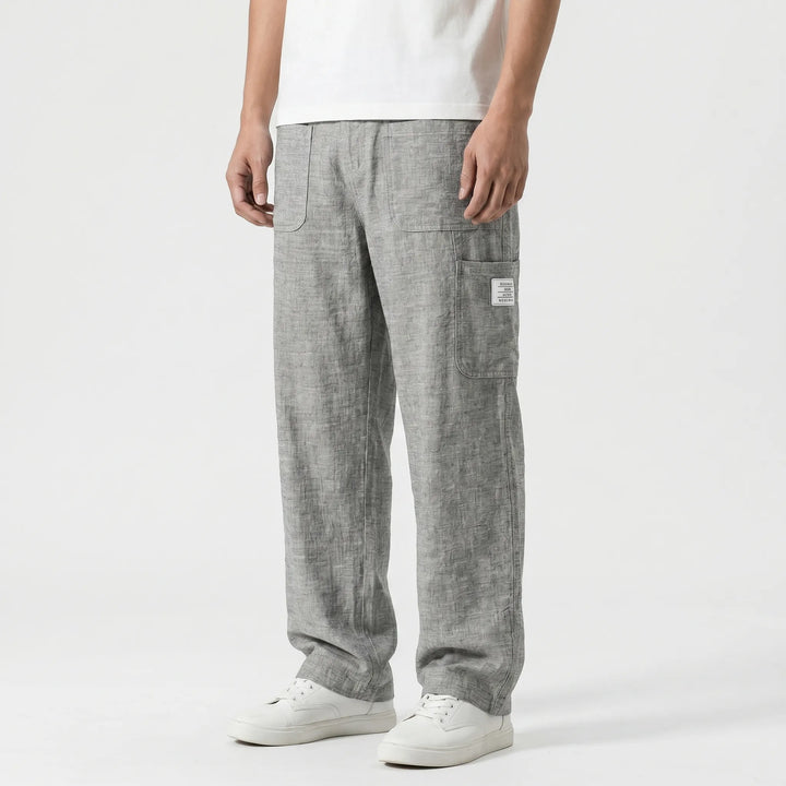 Ultimate comfort men's loose fit pants, straight-leg casual cargo design. Essential for relaxed streetwear.