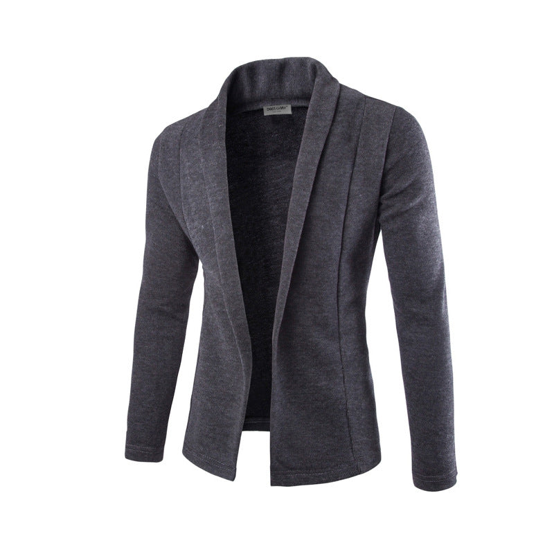 Professional men's slim-fit blazer. Stretch fabric for comfort & modern style. Ideal for office wear.