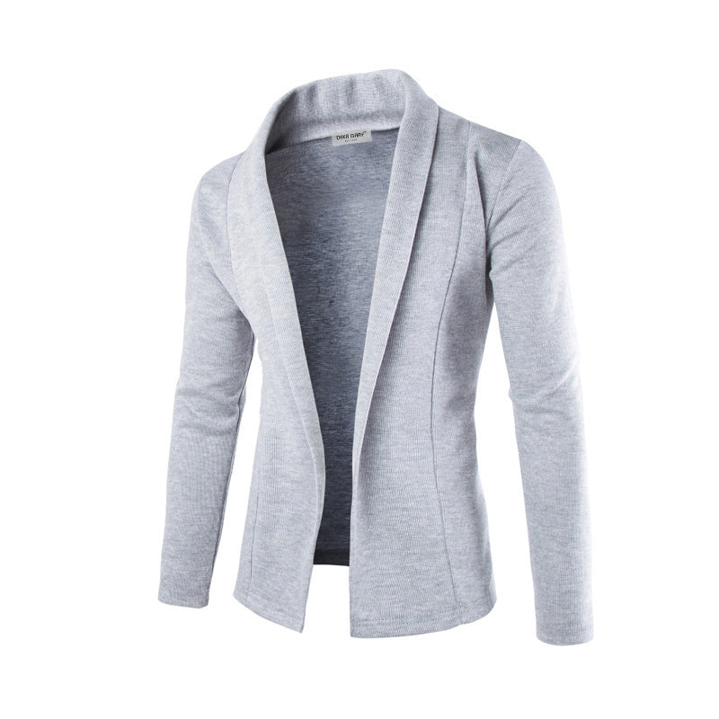 Sleek men's business blazer, stretch slim-fit design. Perfect for a modern, professional smart casual look.