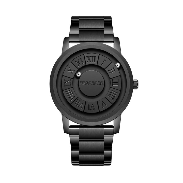 Sophisticated magnetic sphere men's watch, a modern timepiece with clean lines and unique style.