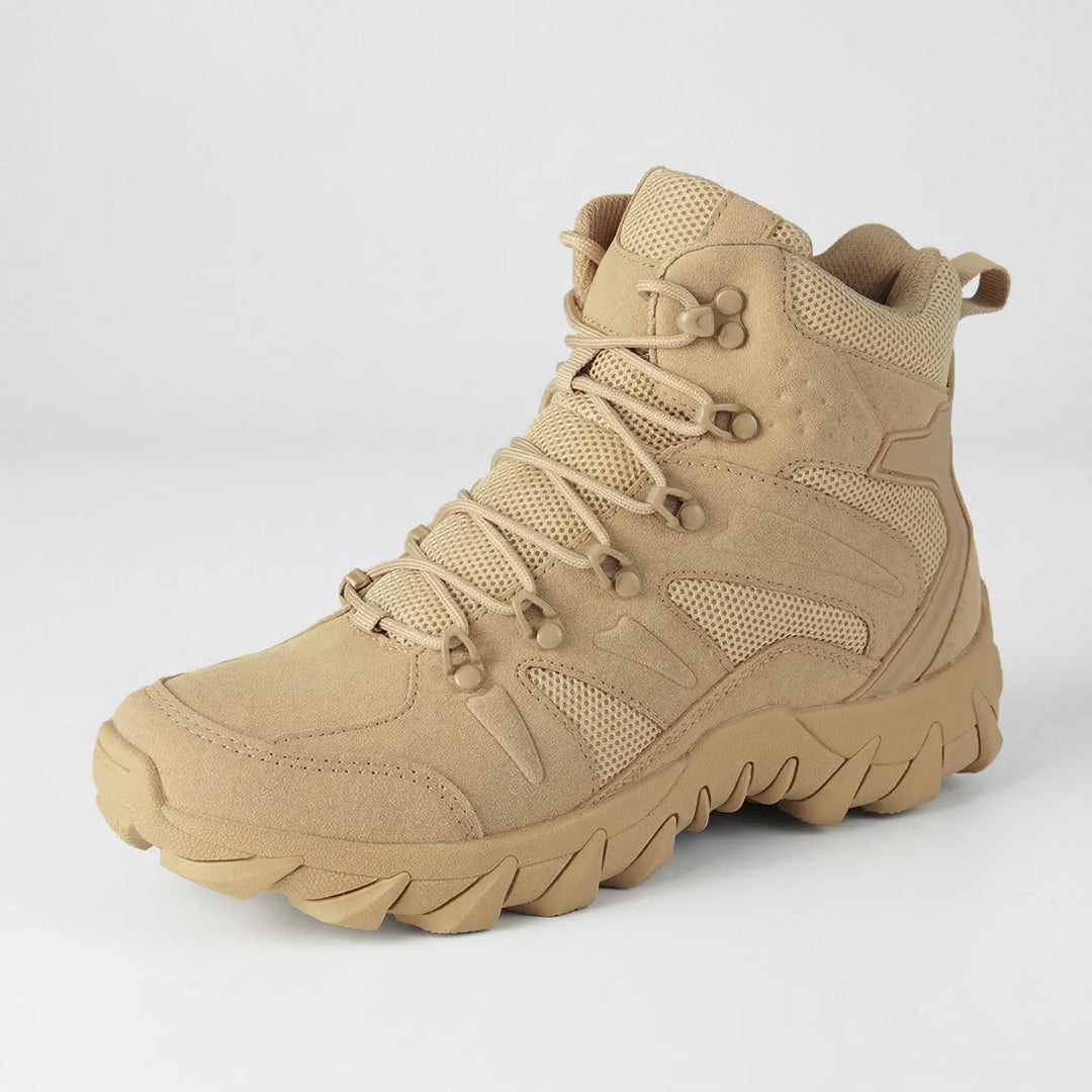 Men's adventure gear: durable mid-cut tactical trail boots, perfect for challenging hikes & all-day wear.