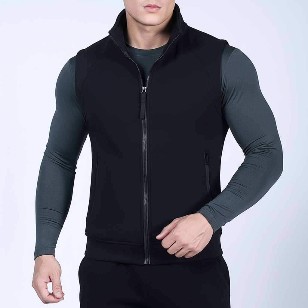 Soft fleece-lined men's vest, Mitchell. Excellent for casual outings, layering, providing warmth & comfort.