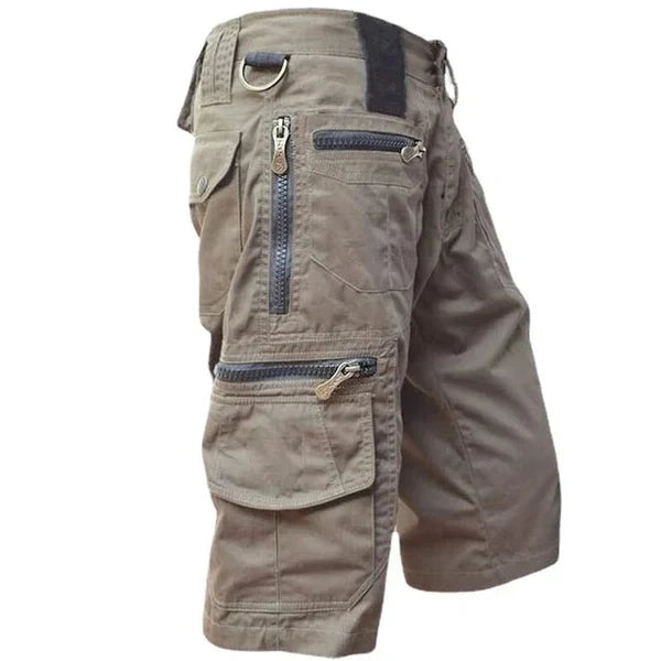 Versatile men's cargo shorts with multiple pockets, ideal for hiking, camping, and casual outdoor activities.