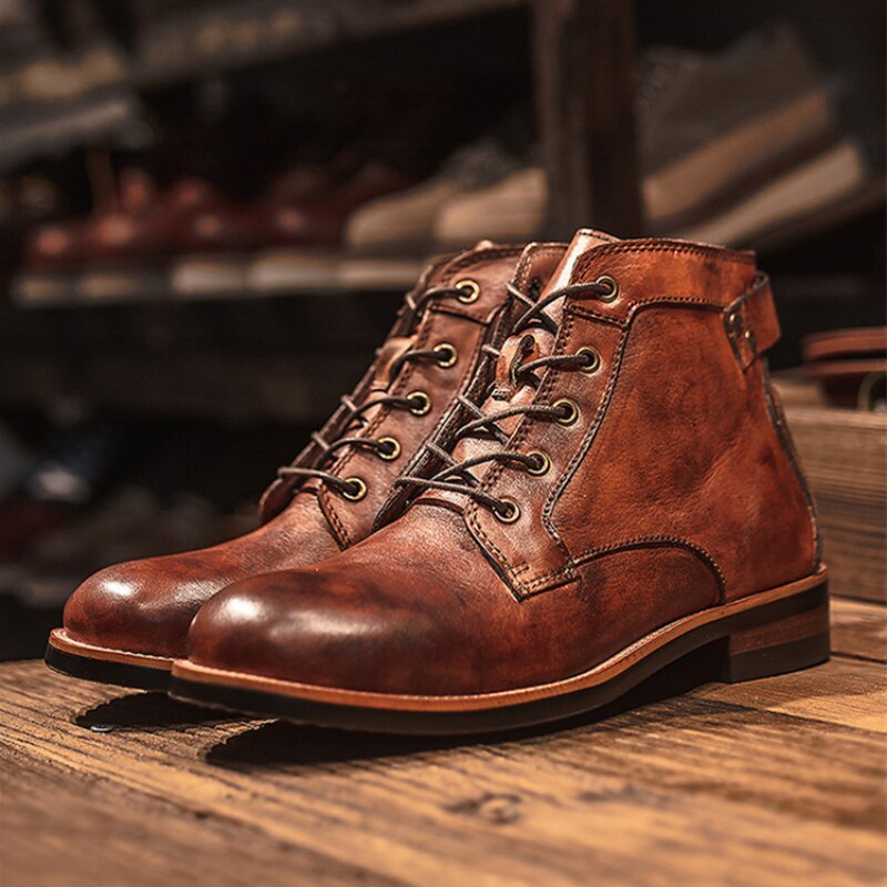 Durable men's supportive ankle boots offering orthopaedic comfort & all-day support for casual fashion.