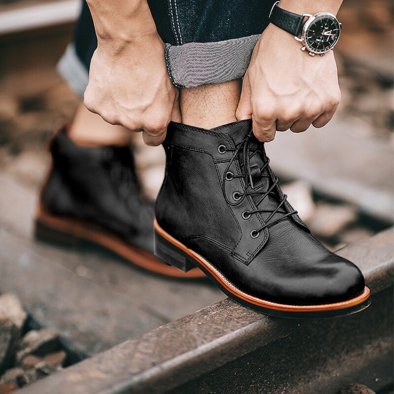 Stylish men's orthopaedic ankle boots designed for ultimate comfort and all-day support for men.