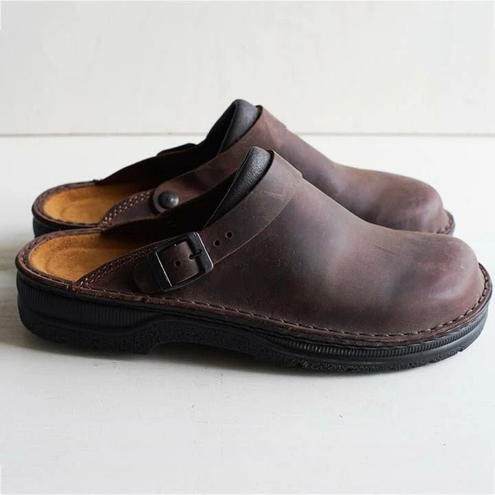Men's orthopedic clogs offering all-day comfort & foot support. Durable slip-on footwear for work or casual wear.