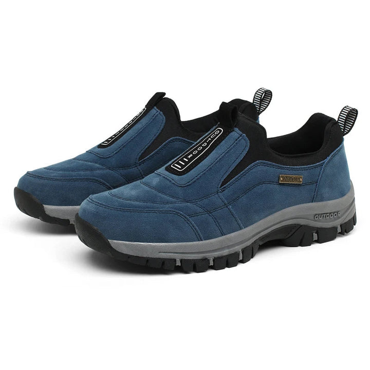 Supportive men's hiking shoe, robust sole, enhanced arch support for ultimate trail comfort & outdoor adventures.