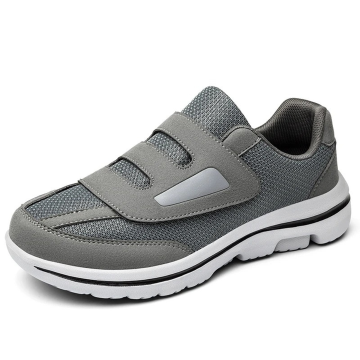 Comfortable men's orthopedic shoes, perfect for wide feet, featuring breathable design & adjustable velcro for support.