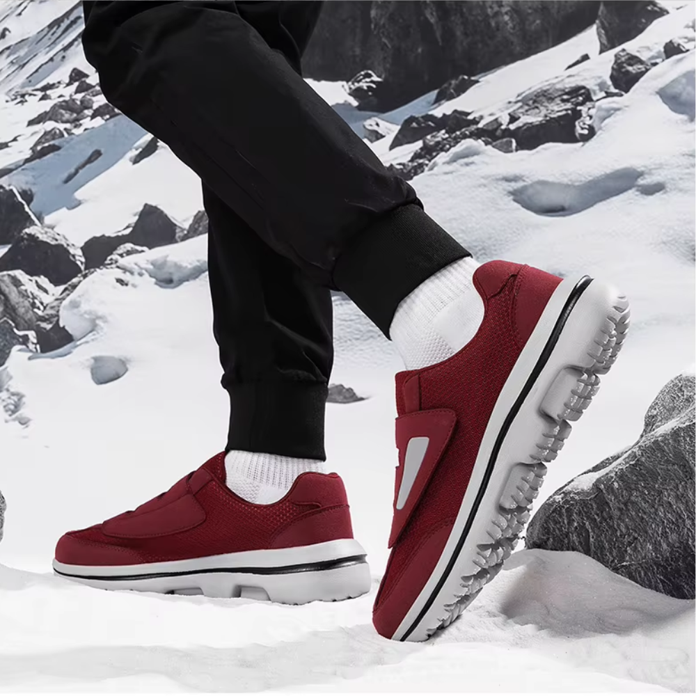 Breathable men's orthopedic walking shoes, designed with mesh fabric for cool, dry comfort all day.